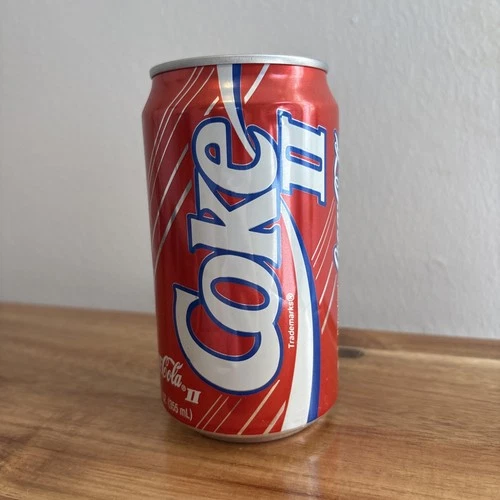 Coca-Cola II Coke II 355mL Soda Can Empty Collectible Vintage 90s Excellent Cond