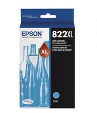 NEW Epson 822XL Cyan Ink Cartridge T822XL120-S High Capacity OEM Exp 11/2027