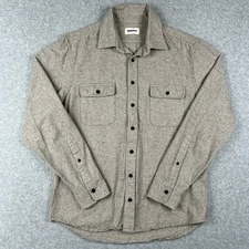 Taylor Stitch Yosemite Shirt Long Sleeve Button Shirt Mens 40 Beige Cotton