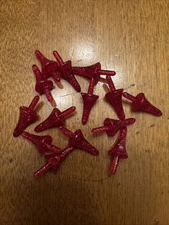 14  Vintage Astro Rocket MINXIE GLO Lights Ceramic Christmas Tree Red Glitter 1