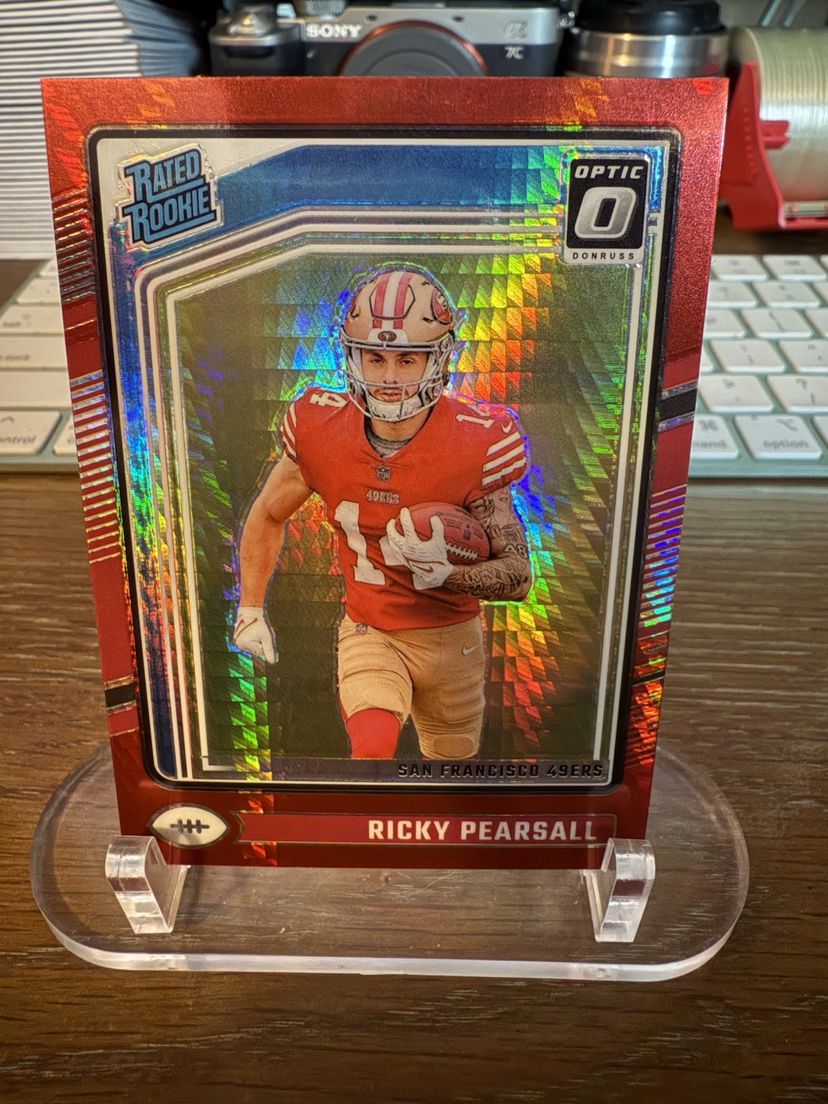 2024 Panini Donruss Optic Rated Rookie Ricky Pearsall #284 Red Hyper Prizm (RC)