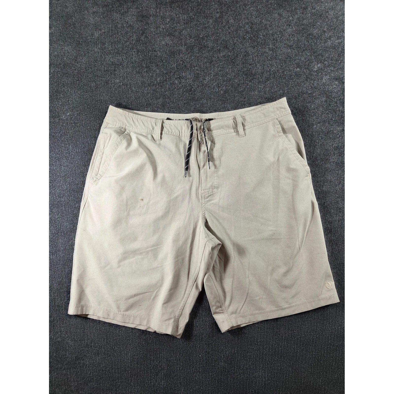 Hang Ten Mens Tan Hybrid Walk Shorts Size 38 Khaki Quick Dry Surf Casual 2339
