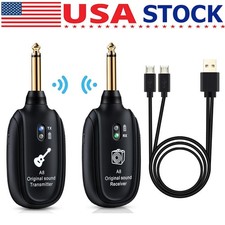Wireless Guitar System Transmitter Receiver Rechargeable for Guitar Bass Violin