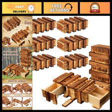 8 Pcs Hidden Compartment Puzzle Boxes - Money Puzzle Box Set for Gifts Fun