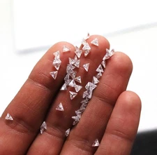 2.20 CT 10 PCS Loose Gemstone Trillion Shape Natural White Sapphire Gemstone