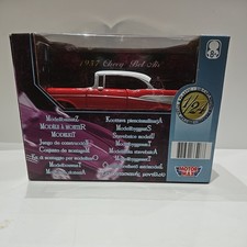 Chevy '57 Bel Air in metallic red, 1:24 scale diecast model kit, Motormax