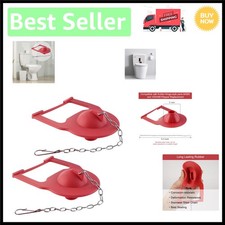 Durable 2 Inch Toilet Flapper Replacement with Easy Install Stainless Chain