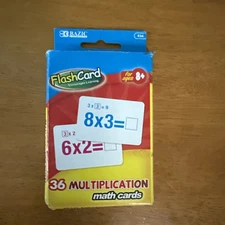 Multiplication Math Times Tables Flash Cards /2 Packs of 36 by Bazic