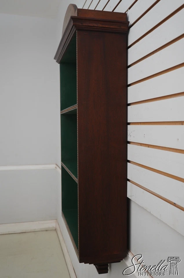 70667: Vintage Adams Paint Decorated Mahogany Hanging Shelf - Image 2 of 4