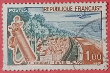 French Stamp / Timbre France Oblitéré 1F LE TOUQUET-PARIS-PLAGE 1962 N° 1355