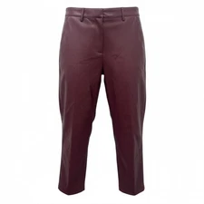 Ryegrass Women’s Size 14 Burgundy Faux Leather Ankle Pants High Rise