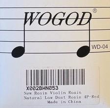  4-Pk Wogod Rosin Violin Low Dust for Violin Viola and Cello