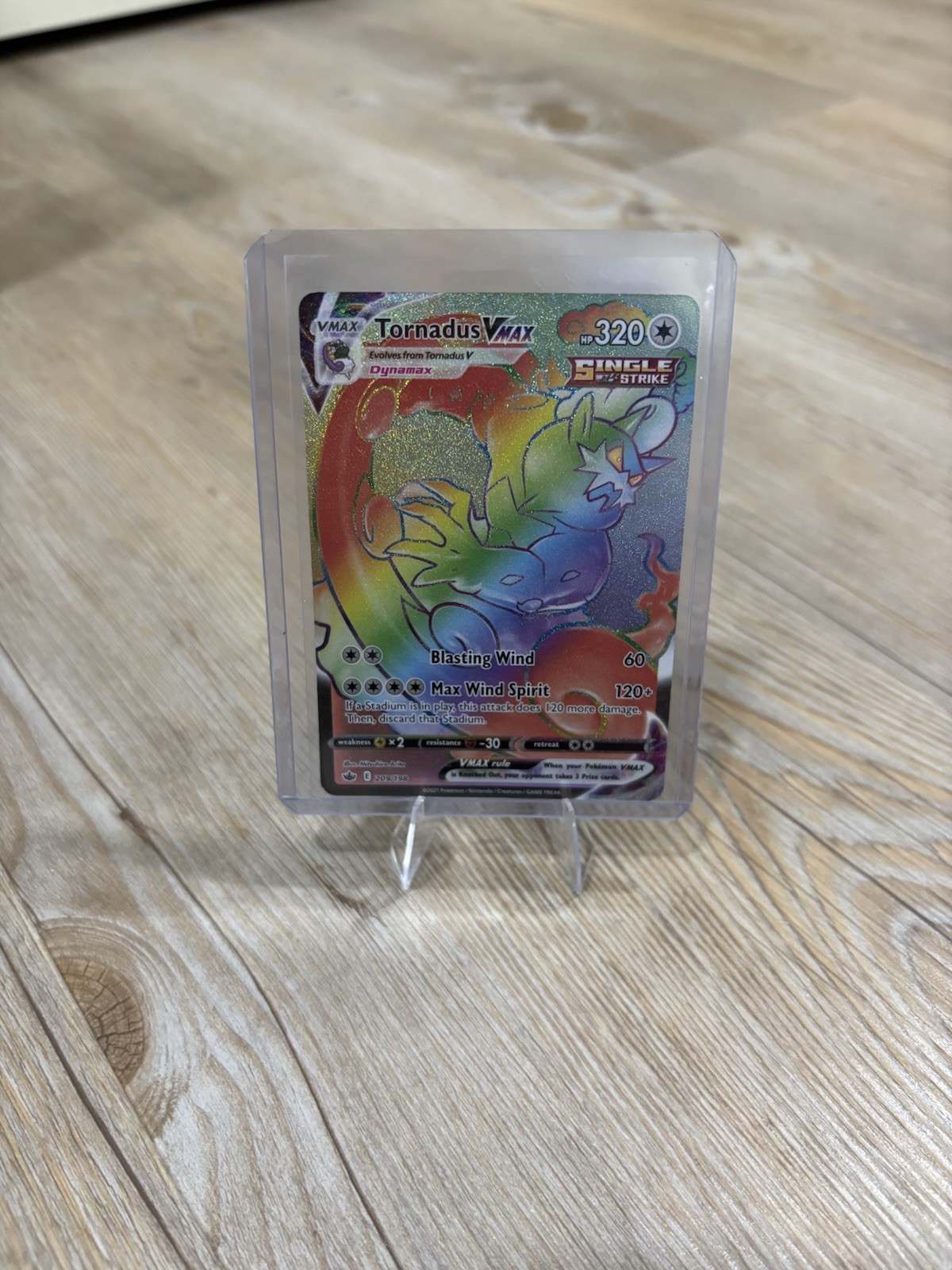 Pokemon Tornadus VMAX 209/198 Chilling Reign Rainbow Secret Rare NM