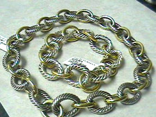  6600 DAVID YURMAN 18K SILVER EXTRA LARGE OVAL LINK NECKLACE