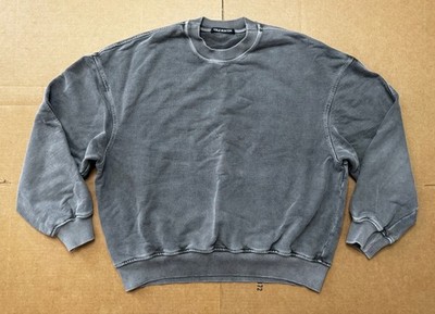 Cole Buxton Men s L Warm up Heavyweight Crewneck Sweatshirt Washed Gray