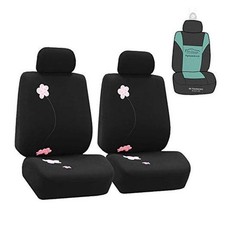 Automotive Seat Covers Floral Cloth Front Seats Only Floral Front Set Black