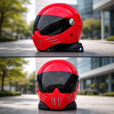 chopper style motorcycle helmets German Half Helmet – WWII Biker (DOT) – American Legend Rider Light weight durable aerodynamic shell with matte UV protective finish with a sun visor Chopper Casco Biker AHR Half
