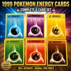 Pokemon TCG Card Base Set Energy Lot Vintage Complete 1999
