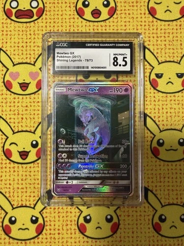 Pokemon Mewtwo GX 78/73 Shining Legends Secret Rare Alternative Art CGC 8.5