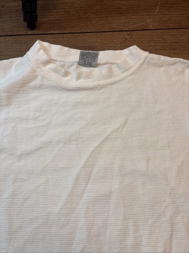 Vintage Cal Cru Textured White T Shirt Size XL Single Stitch Made In USA - Picture 8 of 12