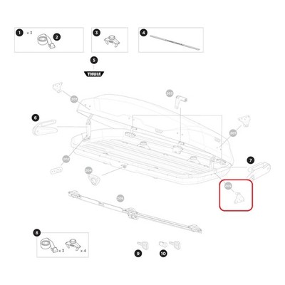 Thule Lid Lifter Bracket Halter für Deckelheber vorne unten für Pulse Motion ...