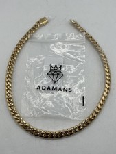 ADAMANS 18K GOLD PLATED 10MM CUBAN CHAIN 316L STAINLESS STEEL 20" CLASP