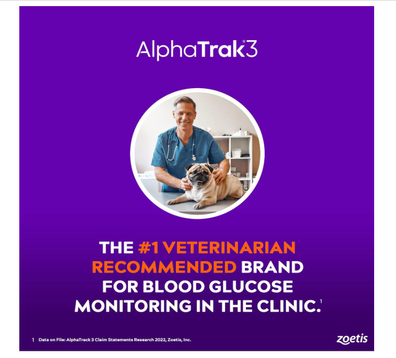 AlphaTrak 3 Blood Glucose Test Strips for Cats, Dogs & Horses, 50 Ct