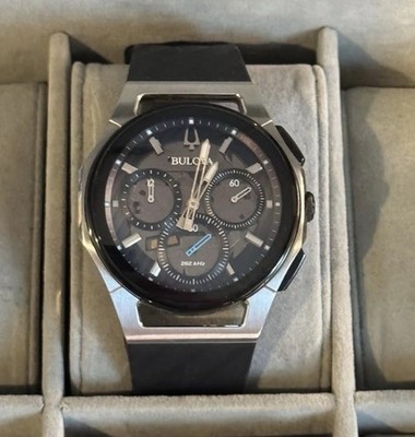 Bulova Curv  Men's Chronograph 98A161  44mm Strap Watch
