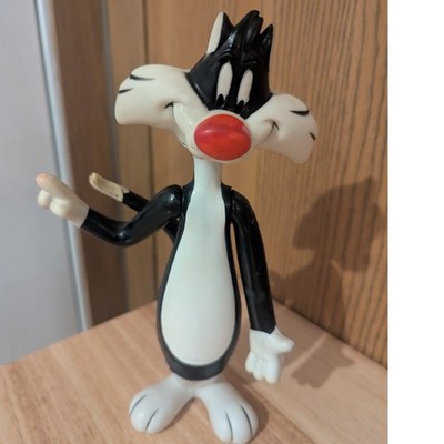 Vintage Sylvester the Cat Large Figure 1969 Warner Bros Looney Tunes Toy 9 Inch