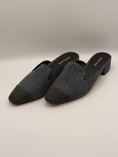 Veronica Beard Womens Cecile Denim Cap-Toe Mule Sz 8.5