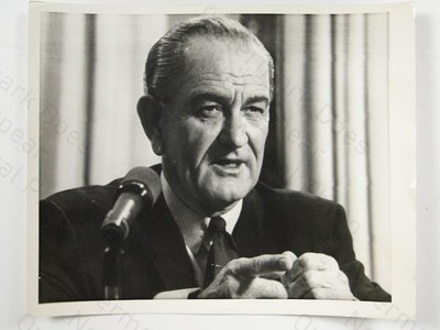 US-Präsident Lyndon B. Johnson LBJ keine Wiederwahl Sendung 1968 Pressefoto