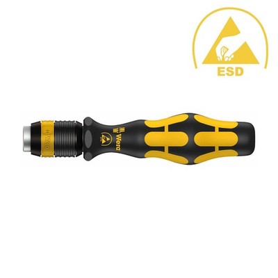 Wera 05051273001 Kraftform ESD 813 R Hexagon Bitholding Screwdriver, Non-Magn...
