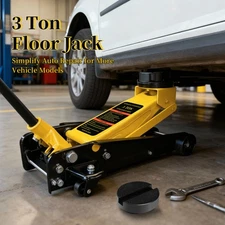 3 Ton  Floor Jack Steel Heavy Duty Hydraulic Car Jack With Jack Pad,Yellow