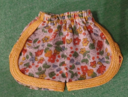Vintage Barbie Clothes - Superstar Era Barbie or CLONE Flowered Shorts