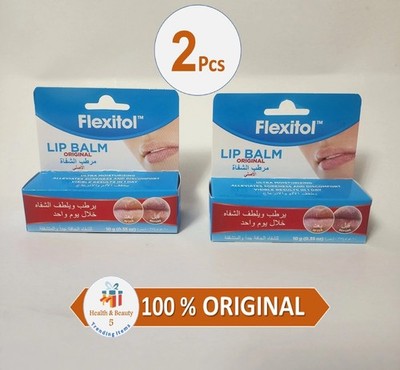 2 Pcs Flexitol Lip Balm 10g (0.35oz) Ultra Moisturizing  For Dry Lip بلسم الشفاه