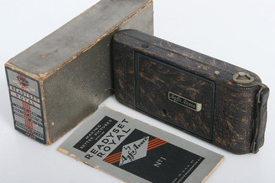 Agfa Ansco Readyset Royal No 1 Camera in original box - Silver Fox model c. 1931