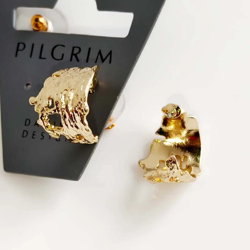 Aretes llamativos abstractos peregrinos de 17 mm elegantes para mujer fiesta vacaciones joyería Foto 3 de 4