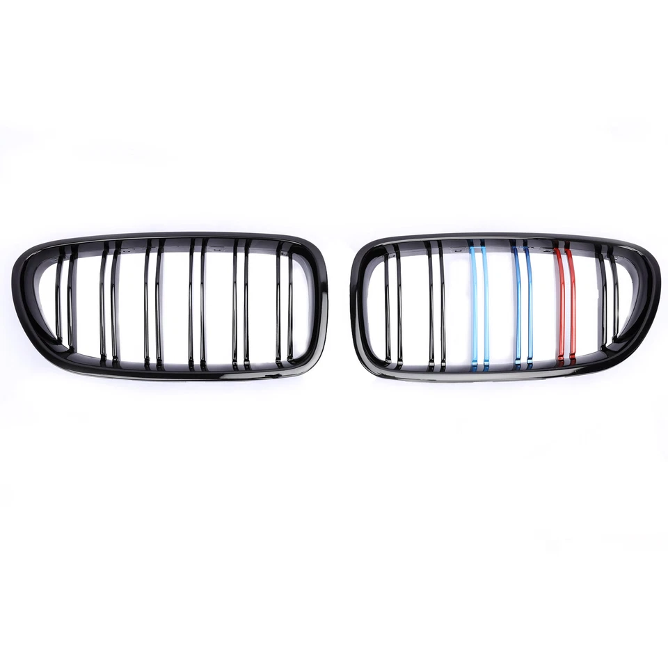 Rejilla delantera negra brillante color M para BMW F10 528i 535i 550i M5 2010-2016 Foto 3 de 4