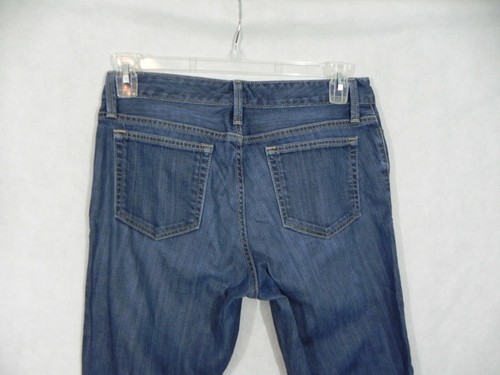 EDDIE BAUER womens 8 CURVY Stretch Denim JEANS Bootcut Indigo Prefade Mid j92 - Picture 6 of 8