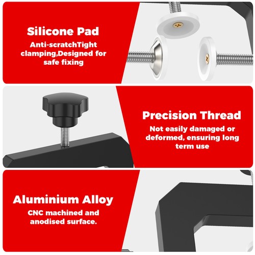 3 Way Face Clamp Aluminum Alloy Adjustable Cabinet Installation Clamps for paQCY - Picture 4 of 11
