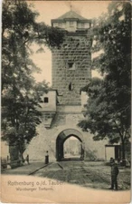 Old postcard postcard Rothenburg-Wurzburger Torturm GERMANY (1075853)