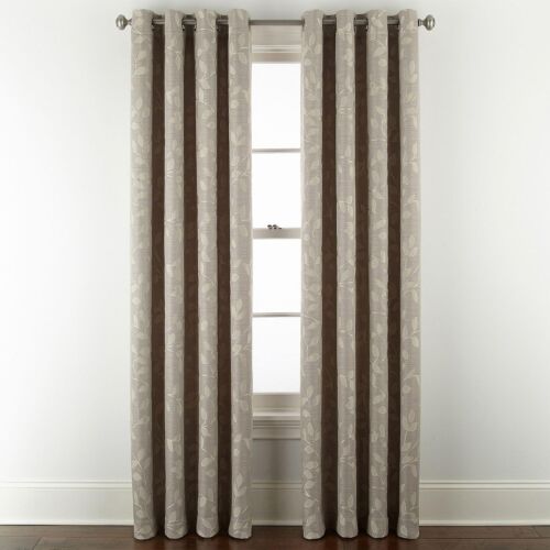 linden Street Light-Filtering Top Single Curtain Panel Sullivan Khaki 50" x 95" - Picture 5 of 7