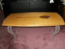 Quality Hand-Crafted Surf Wood Table Signed by MIKE BLESS / LIDO GATES ~42x24