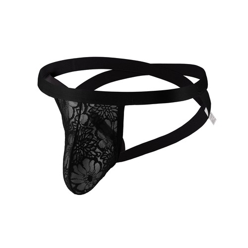 Men Jockstrap Sexy See-Through Panties Thongs Strings Underwear Gay Panties Lace - Picture 25 of 26