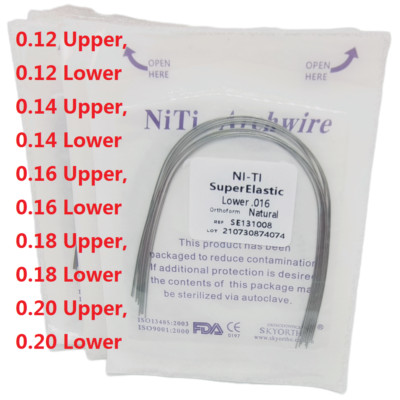 Dental Orthodontic Super Elastic Niti Round Arch Wire Ovoid Nature Form dental-orthodontic-super-elastic-niti-round-arch-wire-ovoid-nature-form