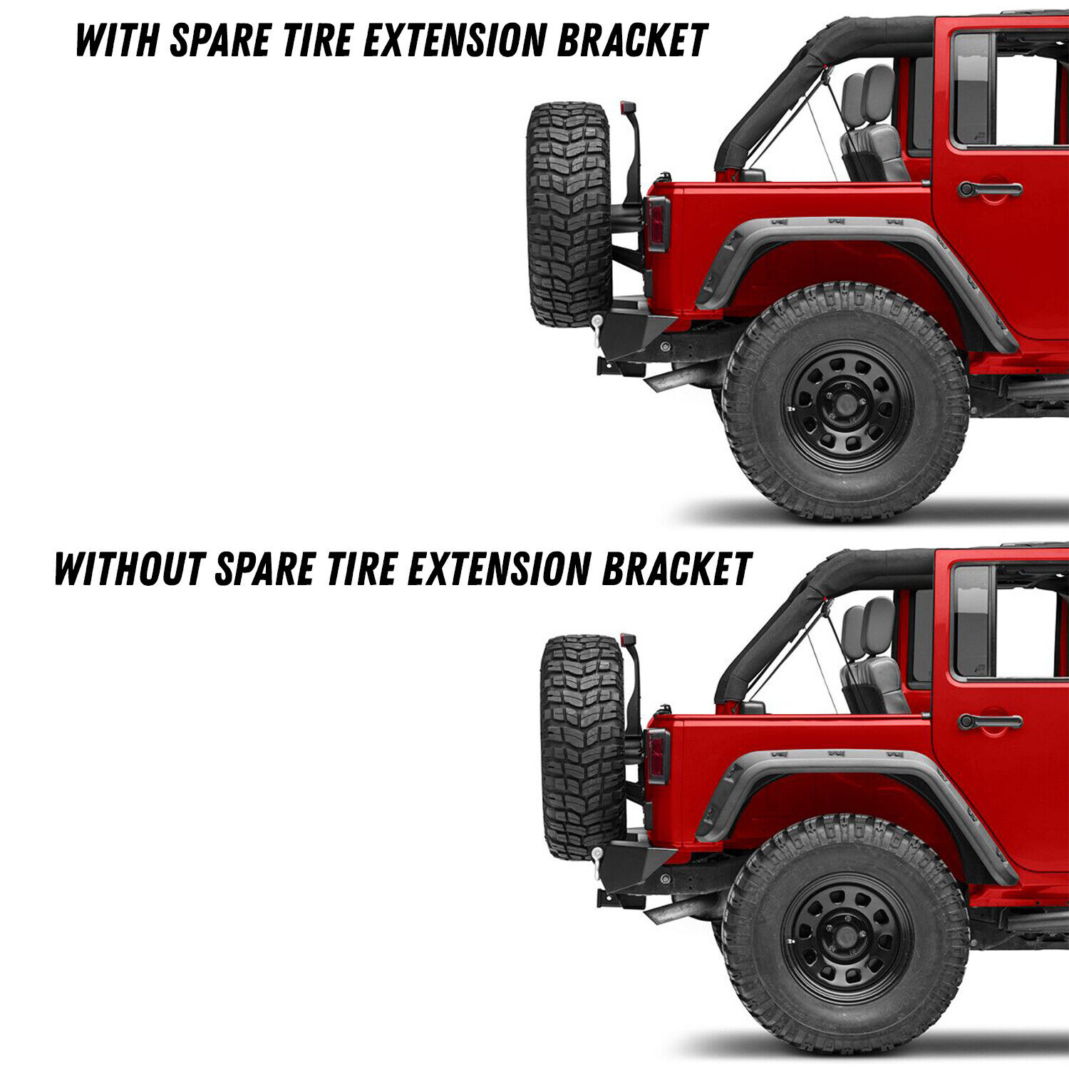 TeraFlex Spare Tire Extension Bracket Kit For 87-18 Jeep Wrangler YJ TJ LJ  JK | eBay