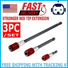 3Pcs Magnetic Screwdriver Extension Quick Release 1/4 Hex Shank Holder Drill Bit