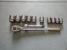 Craftsman Forged In U.S.A. V-44801 3/4 inch Ratchet Wrench and sockets