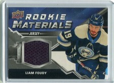 2020-21 Upper Deck UD Rookie Materials Liam Foudy Rookie Jersey