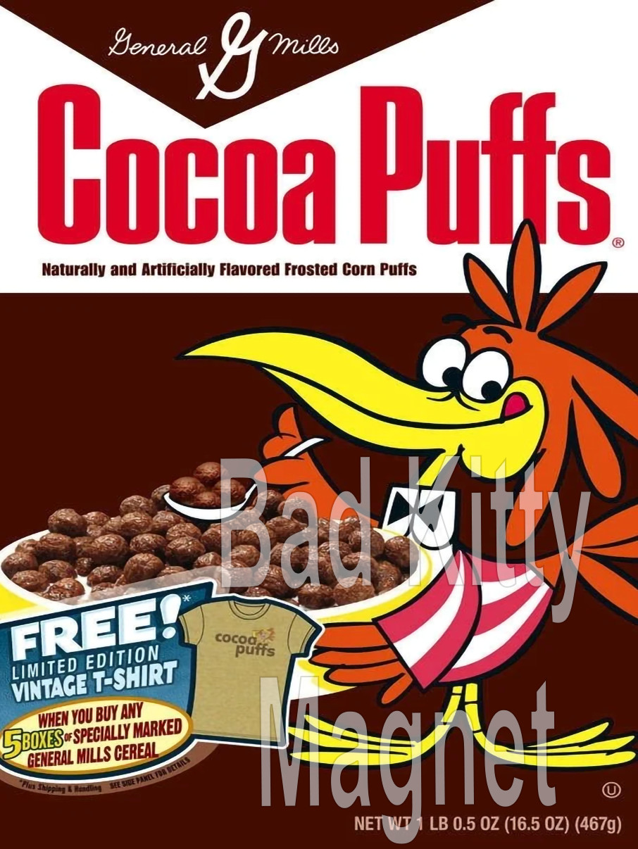 Cocoa Puffs Vintage Cereal Box High Quality Metal Fridge Magnet 3x4 7578